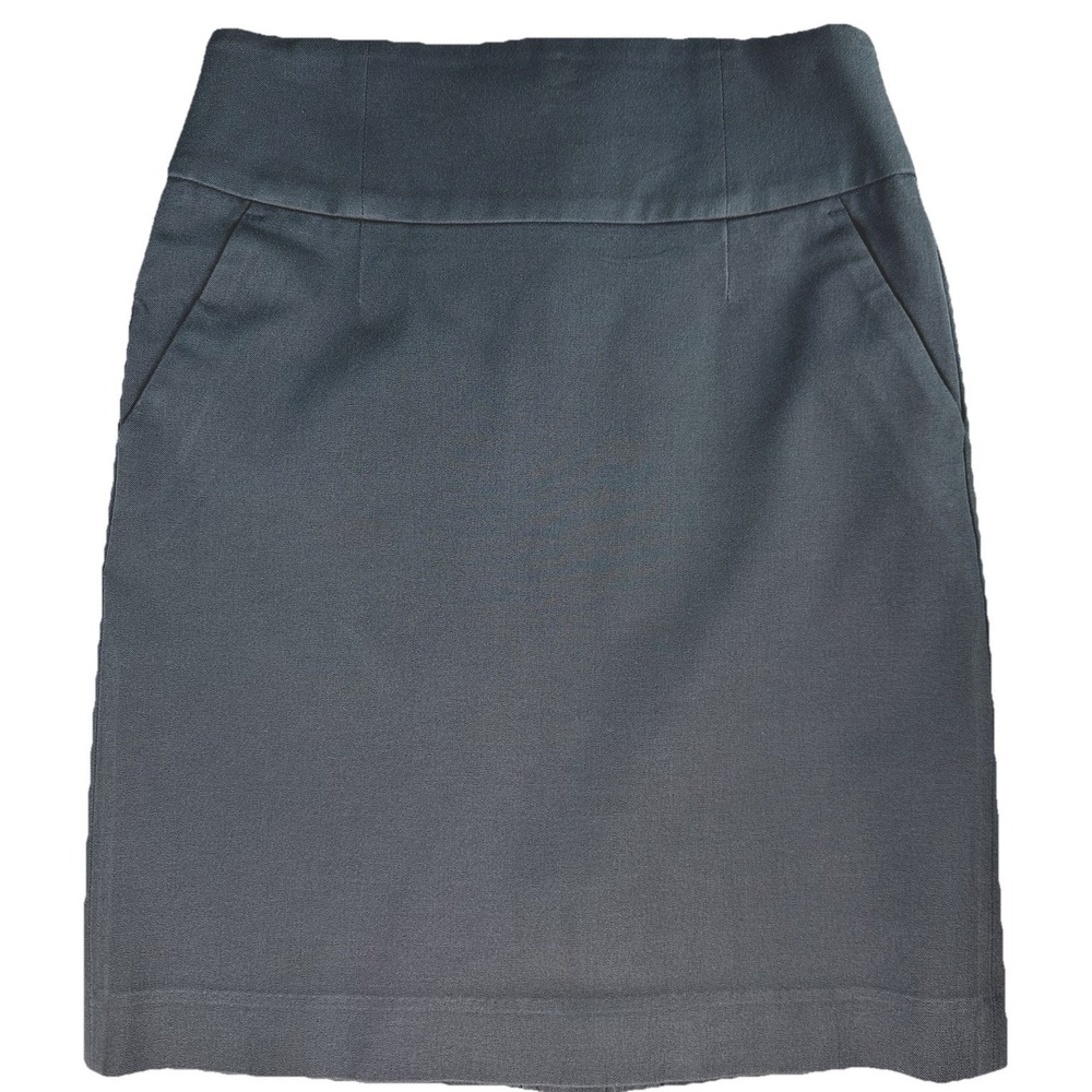 Banana Republic 0P High Waisted Gray Mini Skirt Petite Career Office 26 Waist